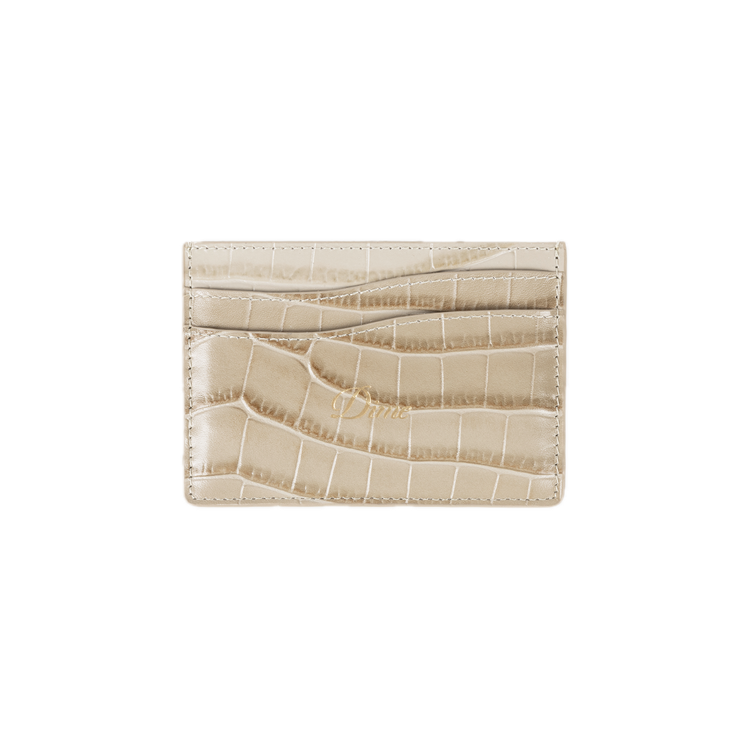 Dime Croc Card Holder - Tan