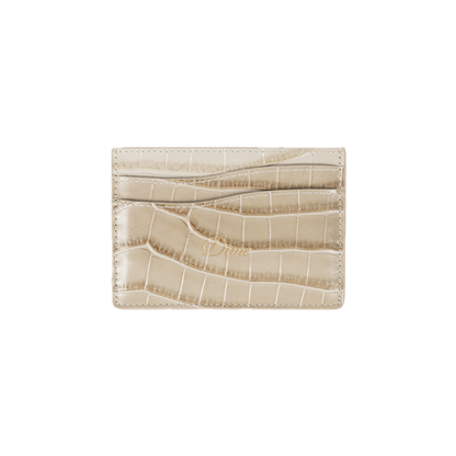 Dime Croc Card Holder - Tan