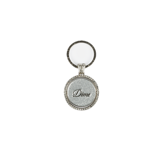 Dime Iced Out Keychain - Silver