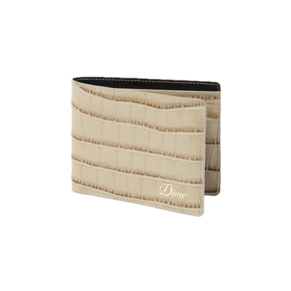 Dime Croc Bifold Wallet - Tan