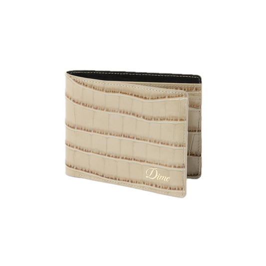 Dime Croc Bifold Wallet - Tan