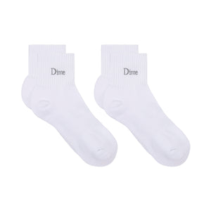 Dime Classic 2 Pack Socks - White