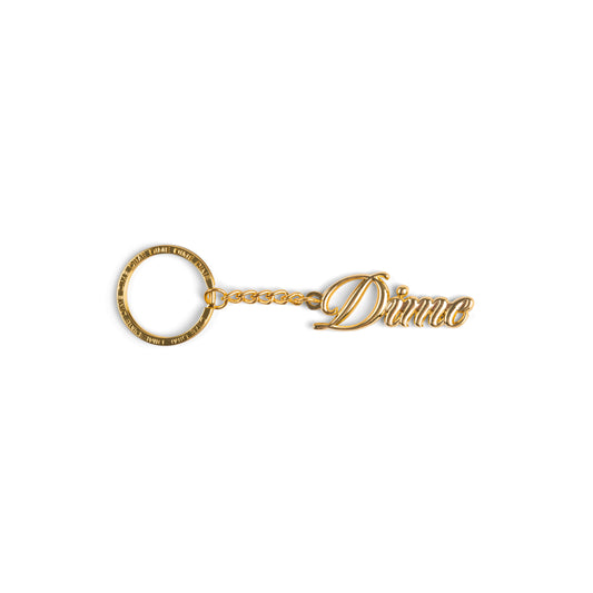 Dime Cursive Keychain - Gold