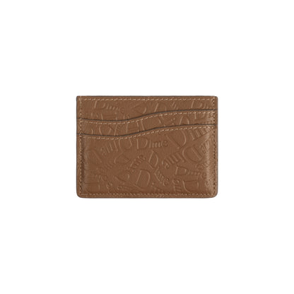 Dime Haha Leather Cardholder - Walnut