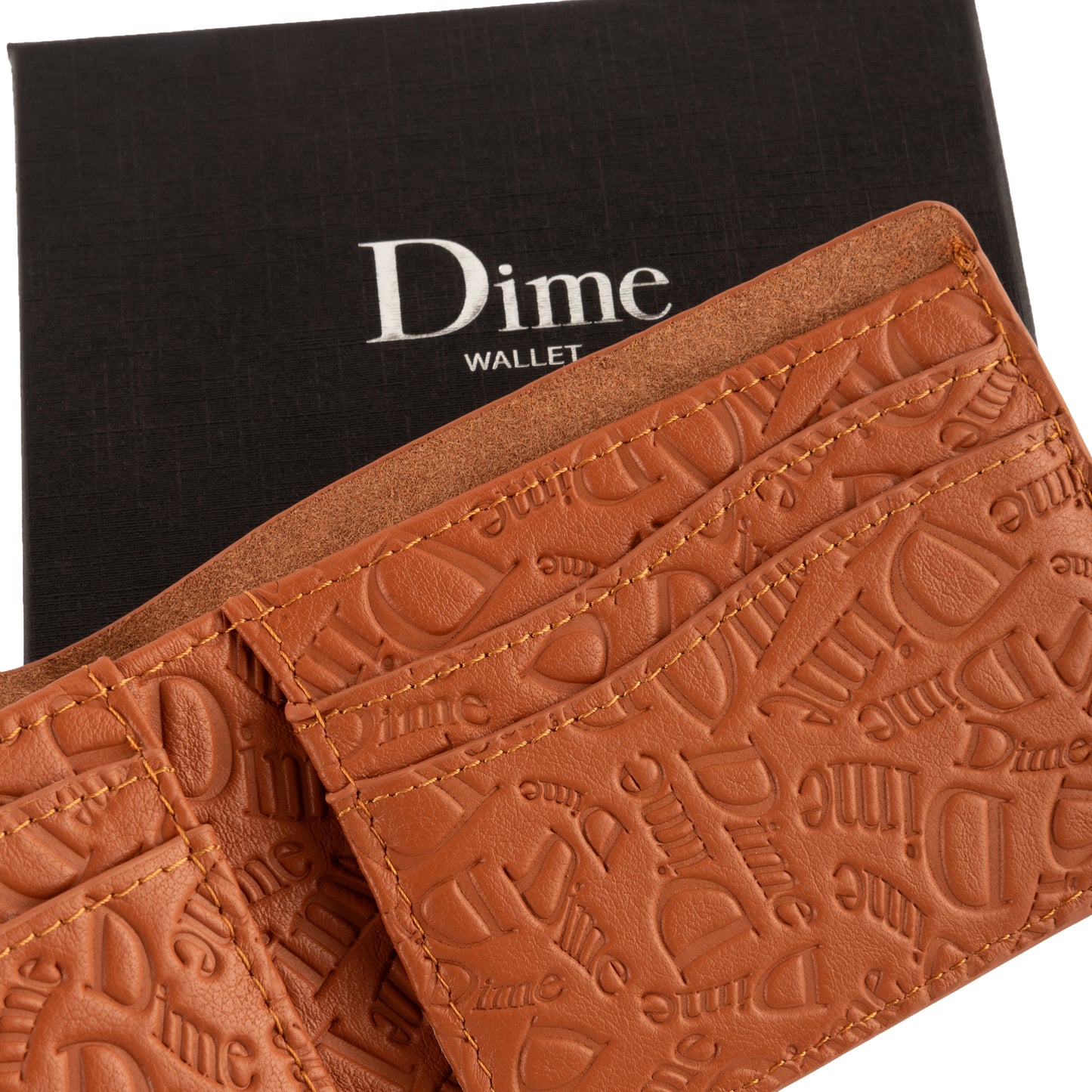 Dime Haha Leather Wallet - Almond