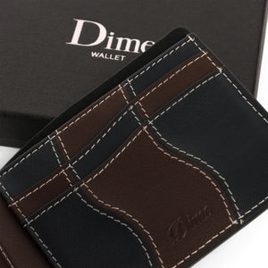 Dime Wave Leather Wallet - Black