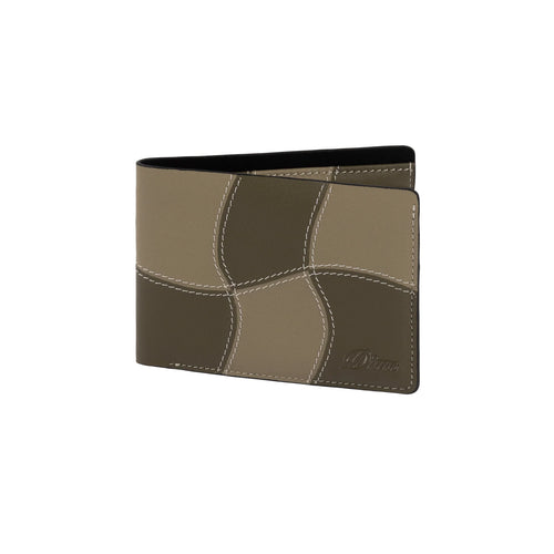 Dime Wave Leather Wallet - Sage