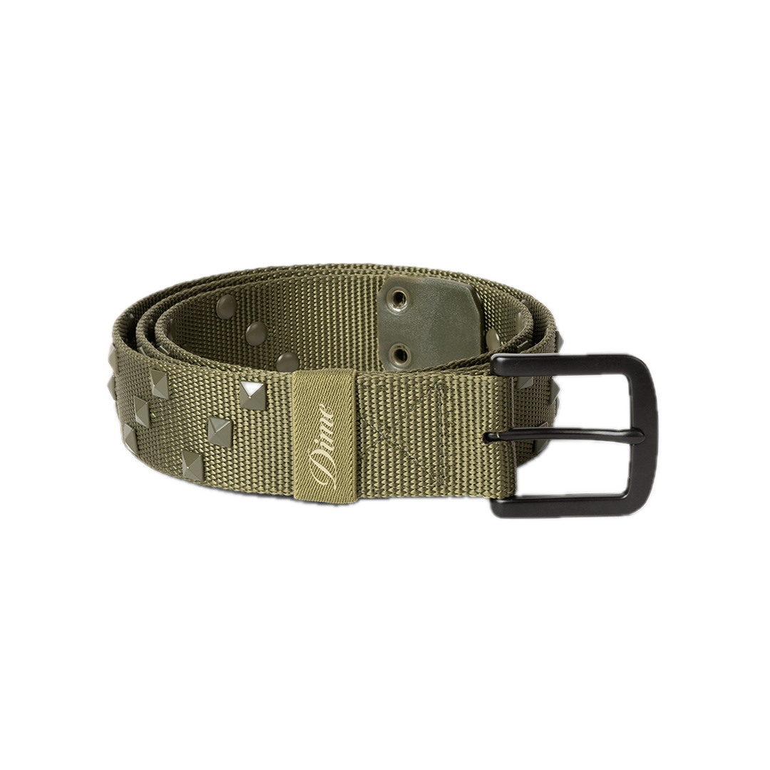 Dime Studded Belt - Army Green