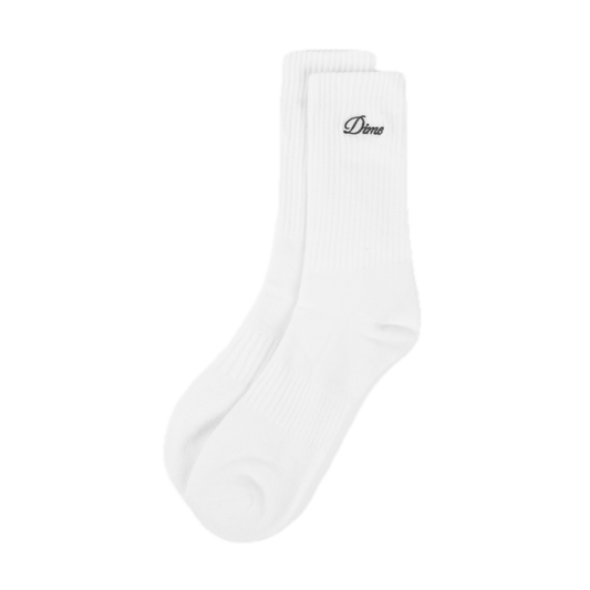 Dime Two Pack Crew Socks - White