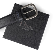 Load image into Gallery viewer, Dime Checkered Leather Belt - Black