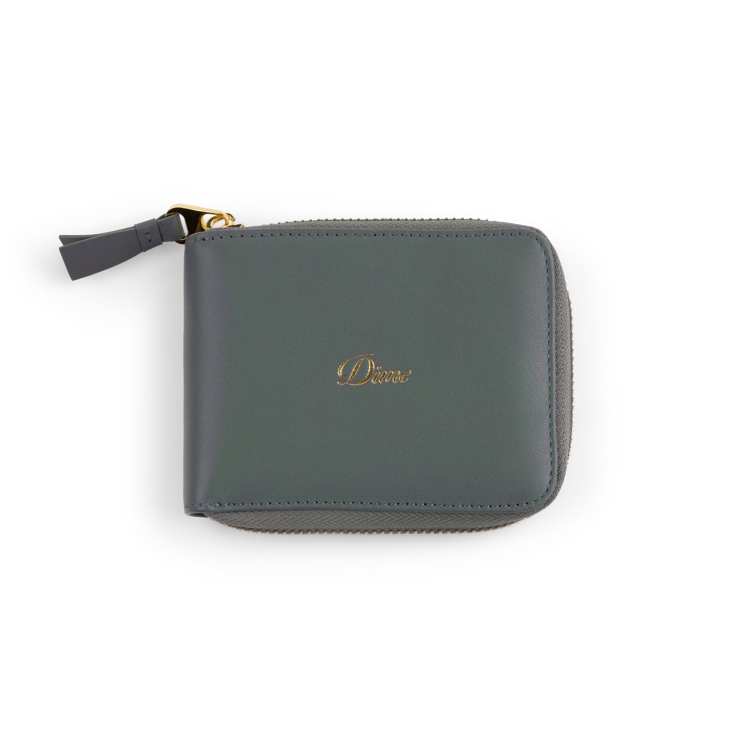 【新品】Dime Mtl Cursive Zip Wallet Dime Cursive Zip Wallet - Slate Green – Ninetimes Skateshop