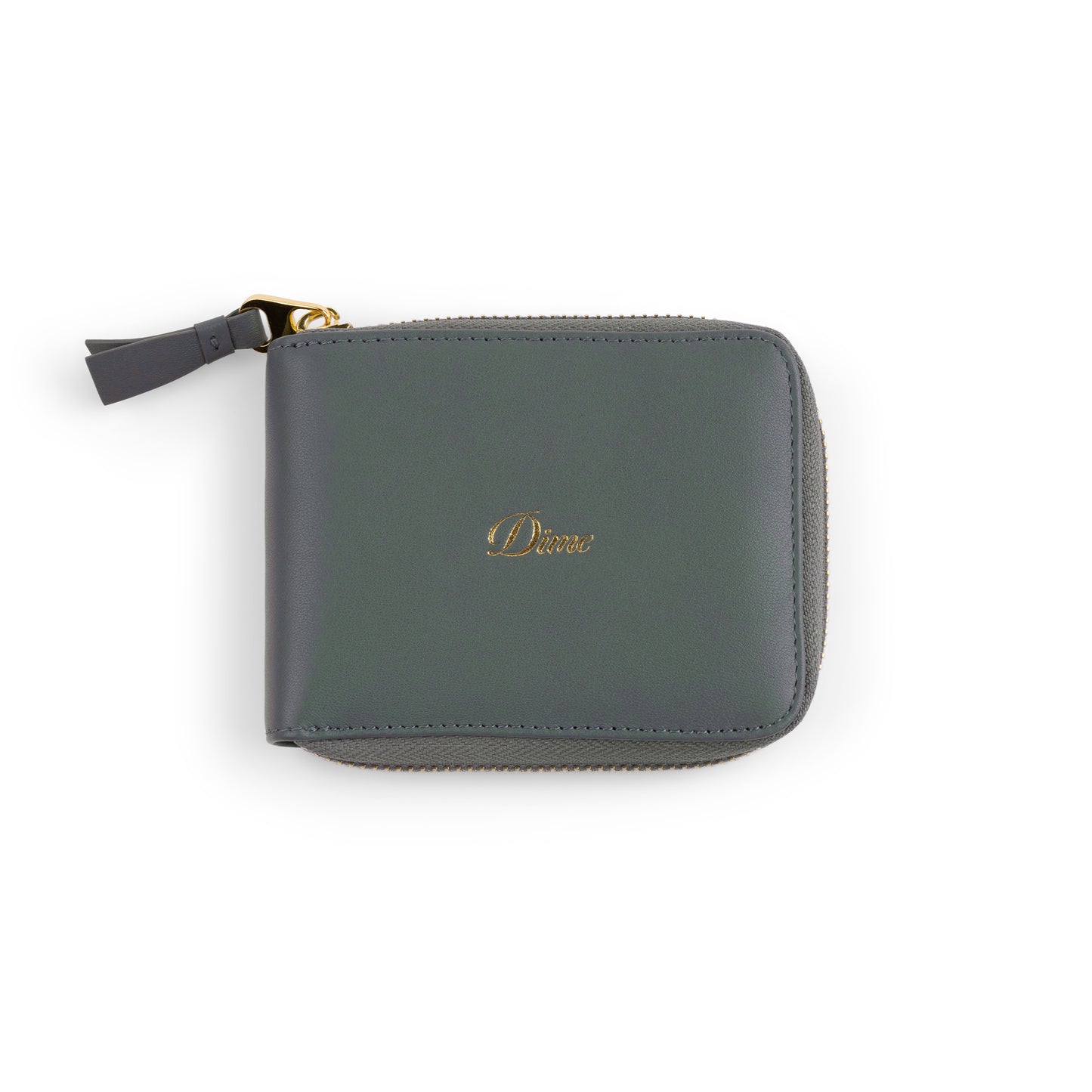 Dime Cursive Zip Wallet - Slate Green
