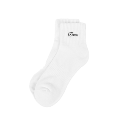 Dime Two Pack Ankle Socks - White