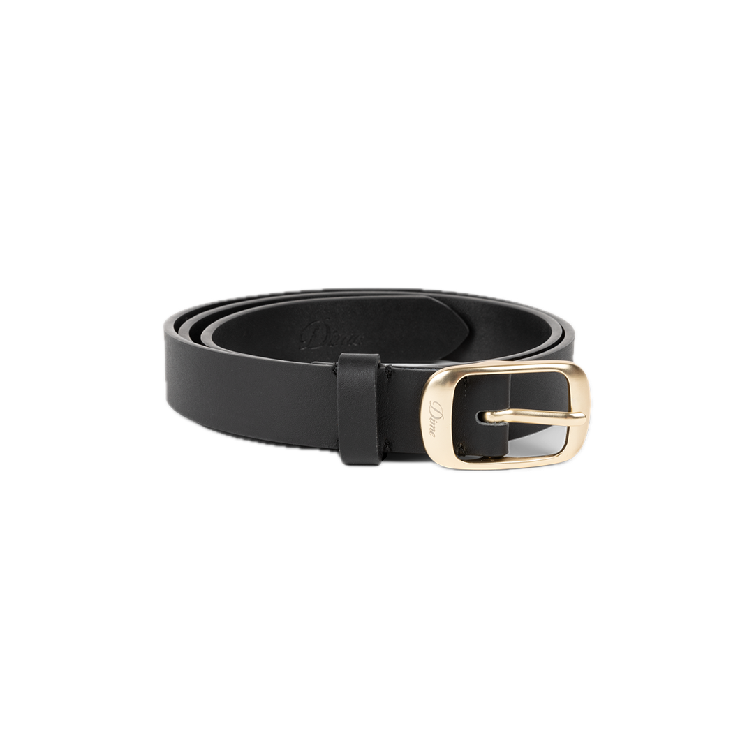 Dime Dress Leather Belt - Black