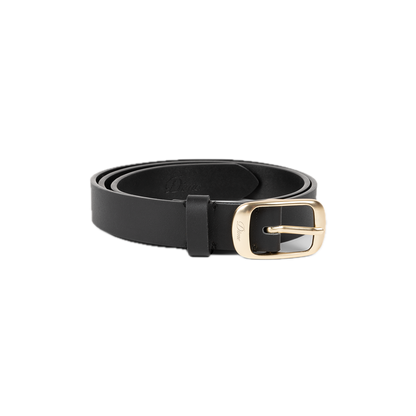 Dime Dress Leather Belt - Black