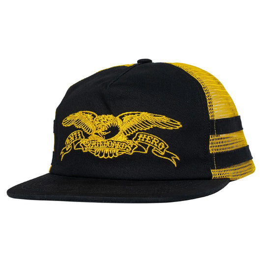 Antihero Basic Eagle Snapback - Black/Yellow