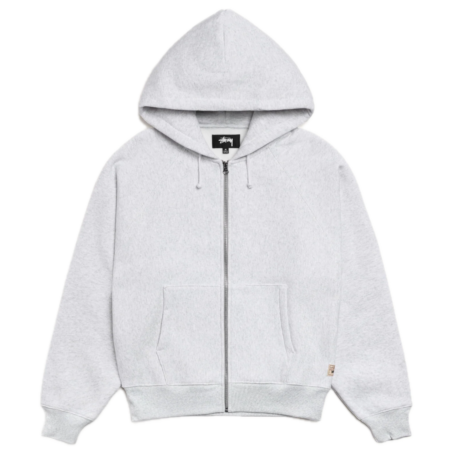 Stussy Relaxed Zip Hoodie - Ash Heather
