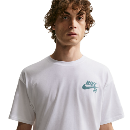 Nike SB Small Logo Tee - White/Mineral Slate