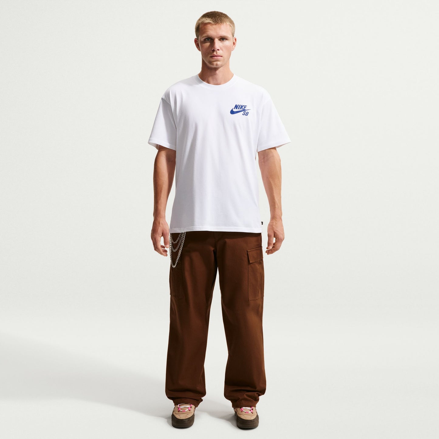 Nike SB Small Logo Tee - White/Game Royal