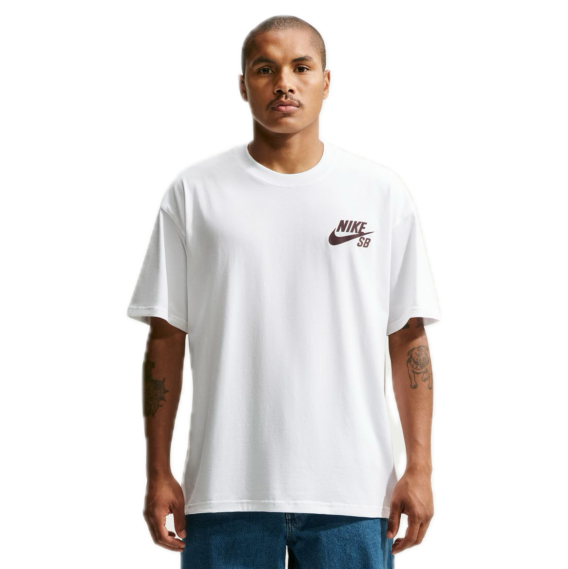 Nike SB Small Logo Tee - White/Mystic Dates