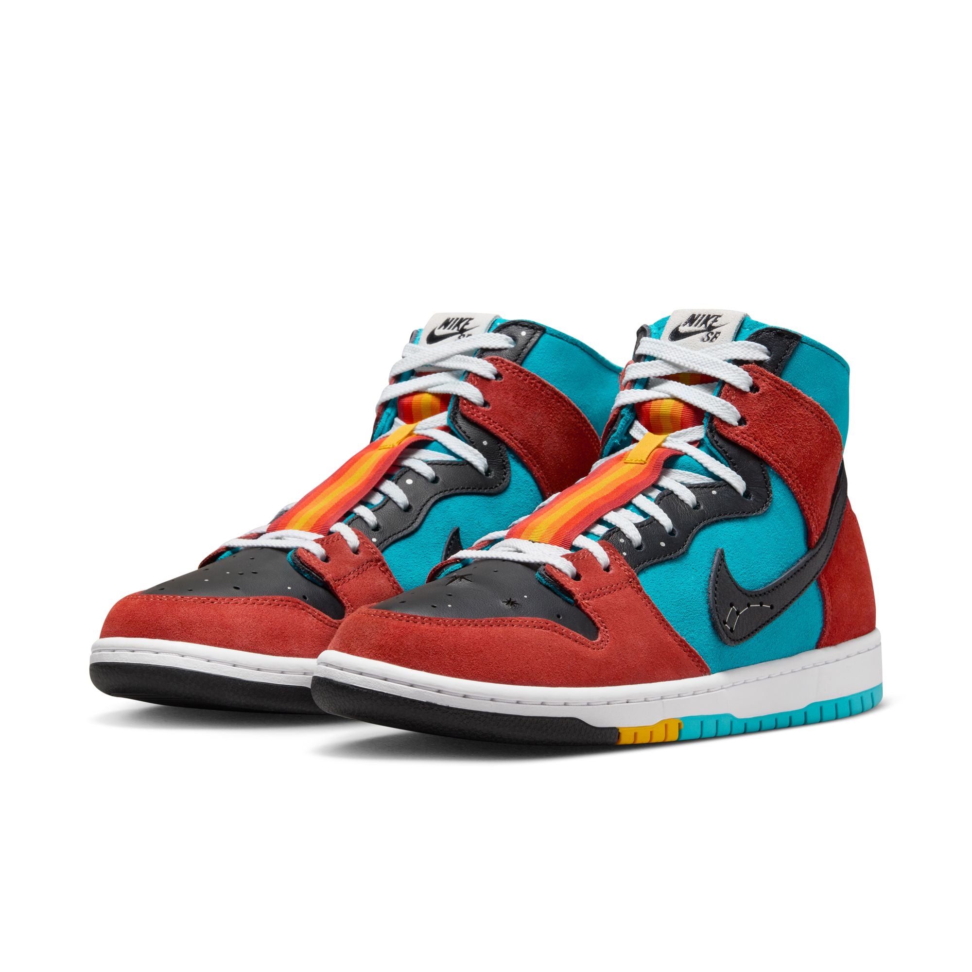 Nike SB Dunk High Decon Turquoise Blue Black Rugged Orange Ninetimes Skateshop