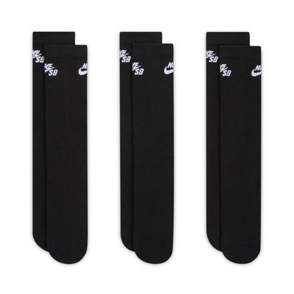 Nike SB Everyday Elevated Sock 3-Pack - Black