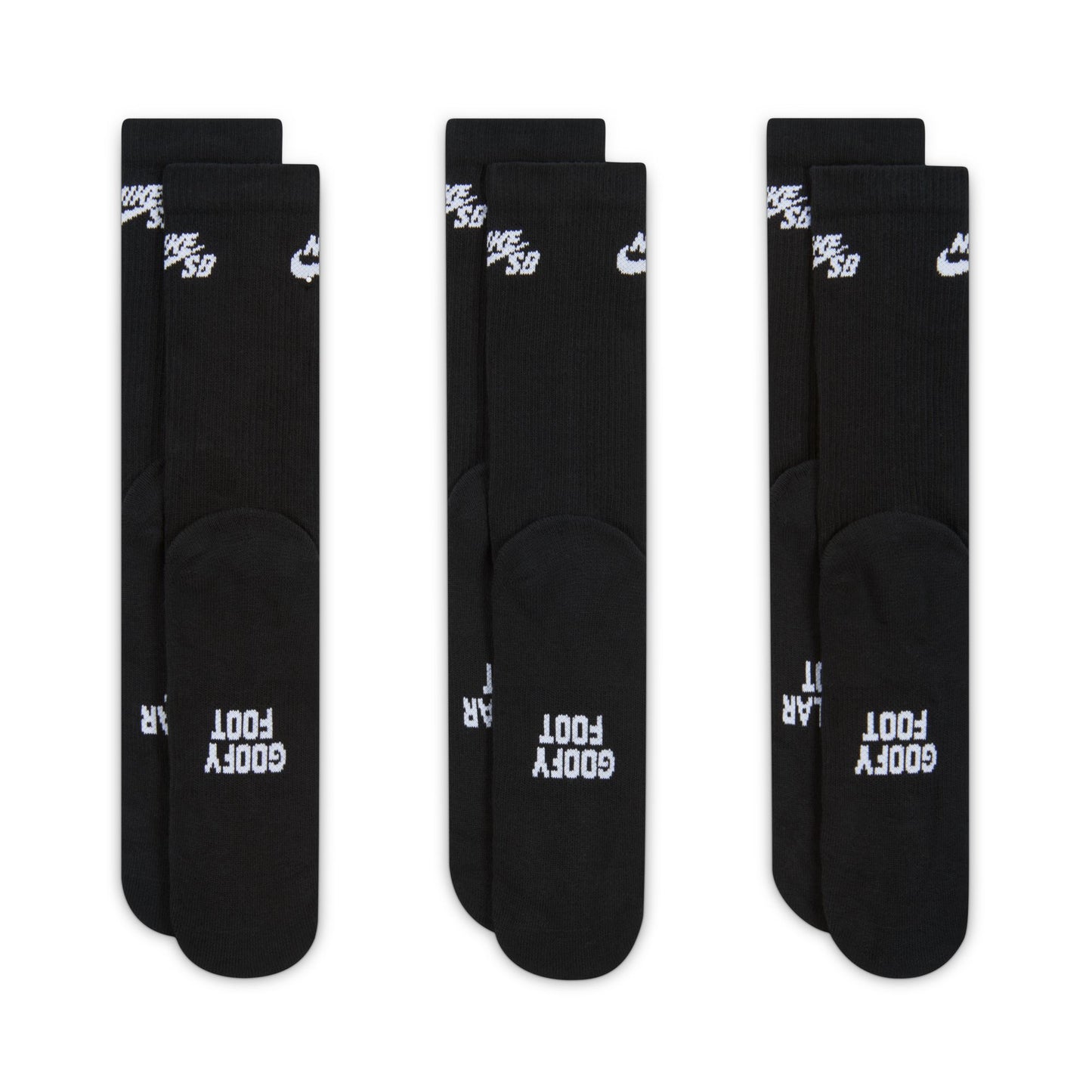 Nike SB Everyday Elevated Sock 3-Pack - Black