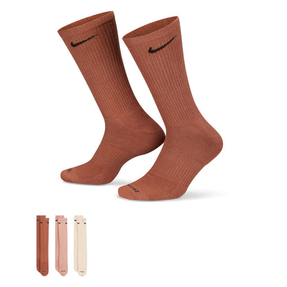 Nike Everyday Plus Cushioned Sock 3-Pack - Brown/Beige/White