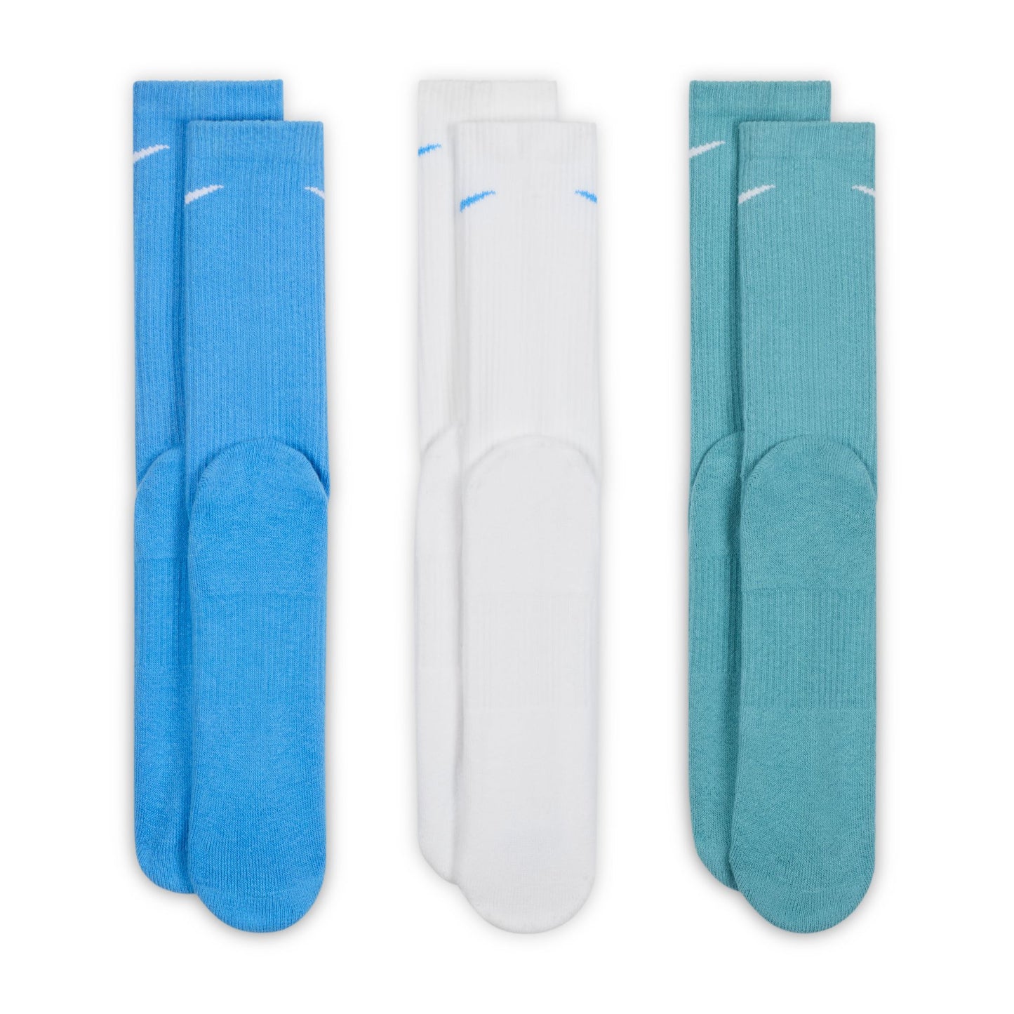 Nike Everyday Plus Cushioned Sock 3-Pack - Blue/White/Turquoise