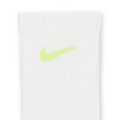 Nike Everyday Plus Cushioned Sock 3-Pack - White/Neon