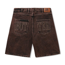 Load image into Gallery viewer, Butter Goods Applique Denim Shorts - Acid Brown