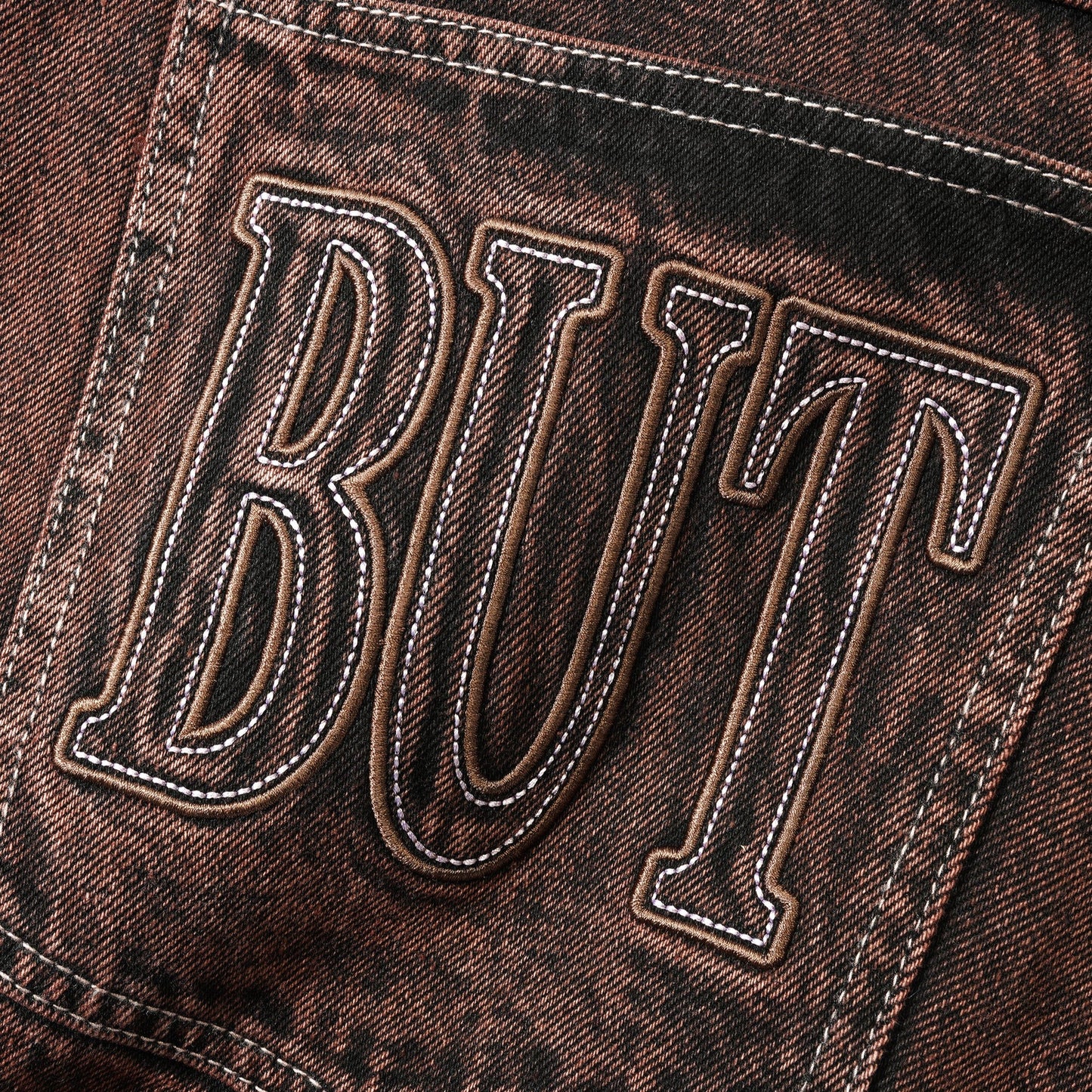 Butter Goods Applique Denim Shorts - Acid Brown