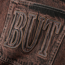 Load image into Gallery viewer, Butter Goods Applique Denim Shorts - Acid Brown
