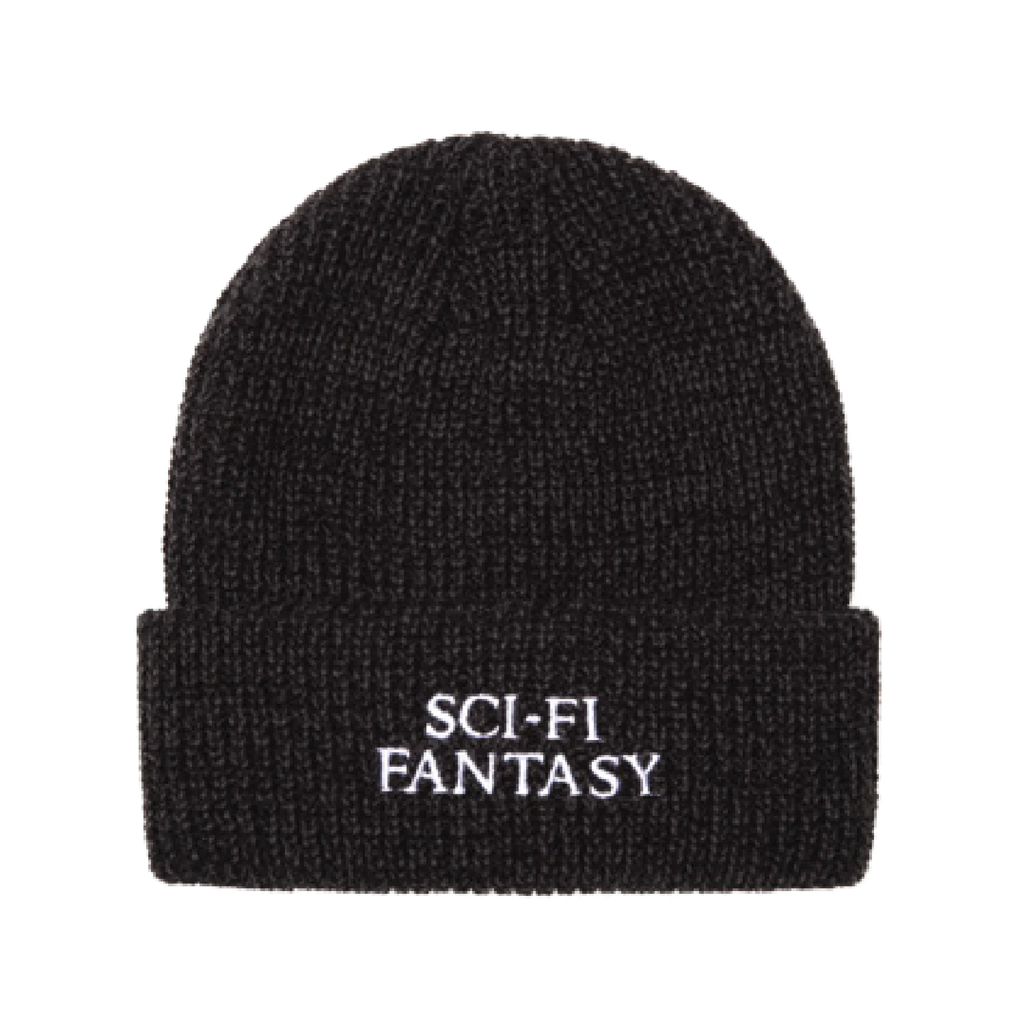 Sci-Fi Fantasy Mixed Yarn Logo Beanie - Black/Gray