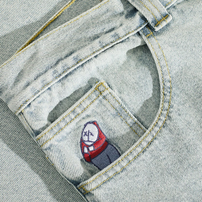 Polar Big Boy Jeans - Light Blue (Original Pocket Embroidery)