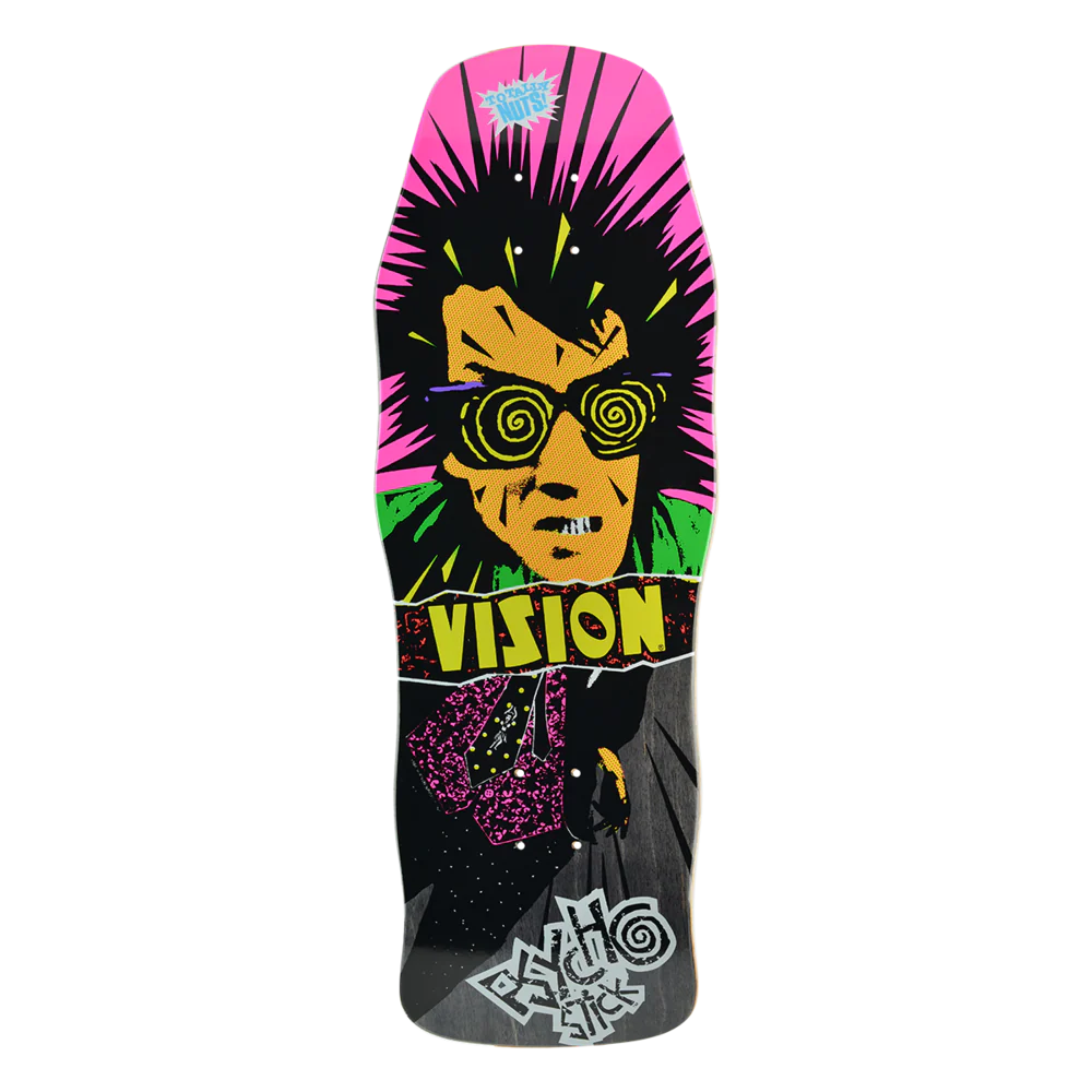 Vision Original Psycho Stick Deck - 10"x30" Black Stain