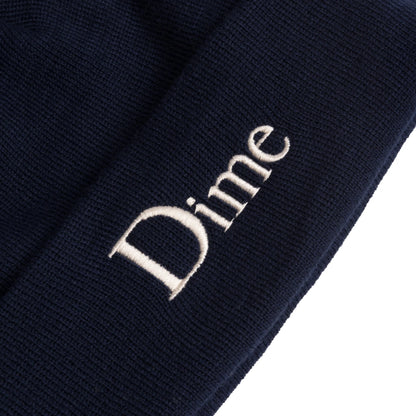 Dime Classic Wool Fold Beanie - Indigo