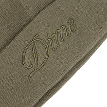 Load image into Gallery viewer, Dime Cursive Beanie - Military Green