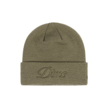 Load image into Gallery viewer, Dime Cursive Beanie - Military Green