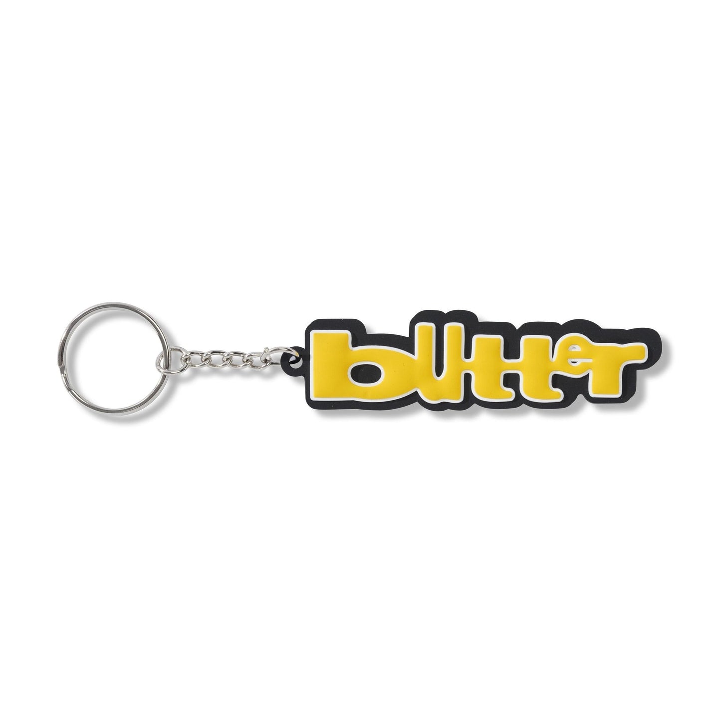 Butter Goods Warped Rubber Key Chain - Black / Yellow