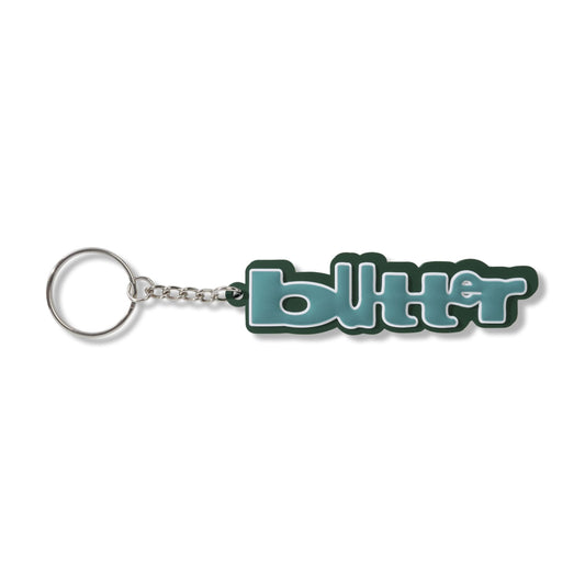 Butter Goods Warped Rubber Key Chain - Green / Blue