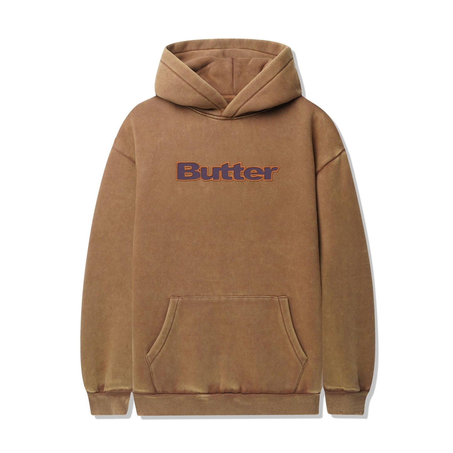 Butter Goods Nylon Logo Applique Hoodie - Brown