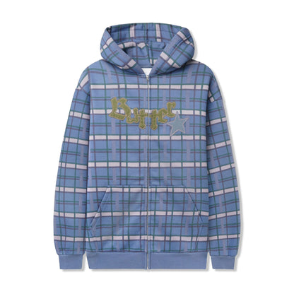 Butter Goods Edge Applique Zip-Thru Hoodie - Plaid