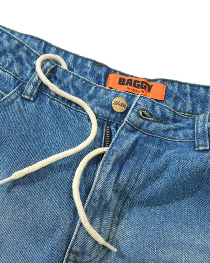 Butter Goods Warped Denim Jeans - Washed Mid Blue