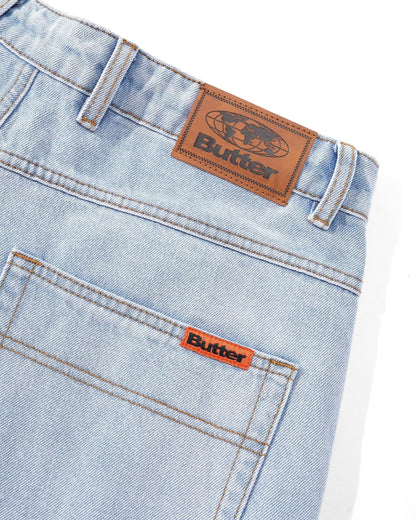 Butter Goods Baggy Denim Shorts - Light Blue