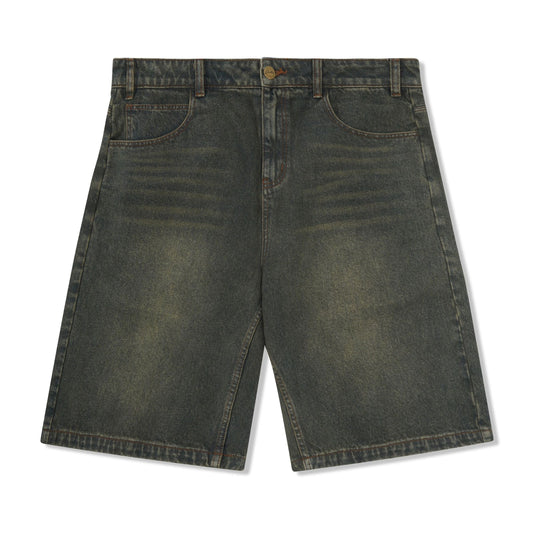 Butter Goods Warped Denim Shorts - Dirty Wash Indigo