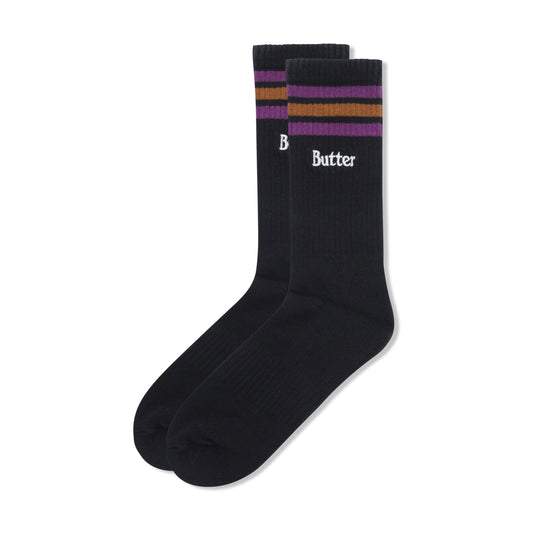 Butter Goods Stripe Socks - Black