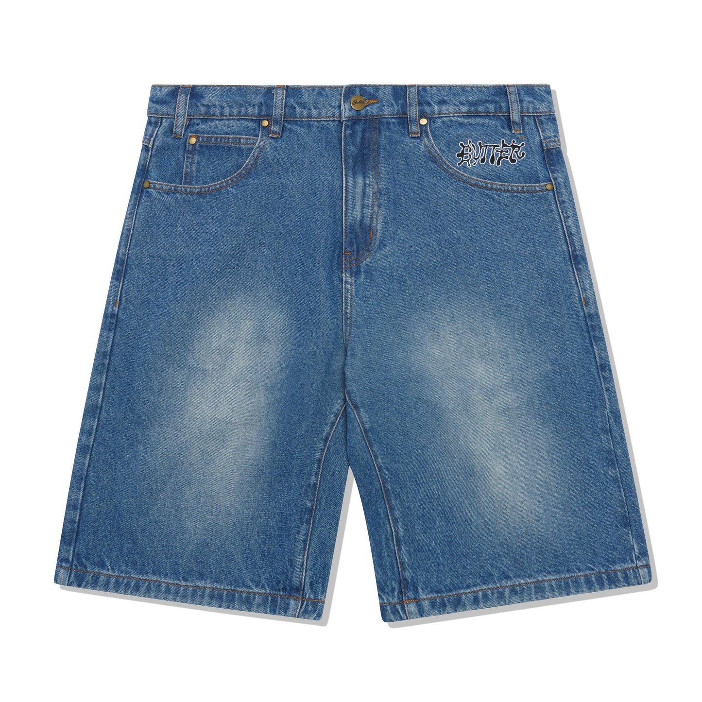 Butter Goods Ink Denim Shorts - Worn Blue