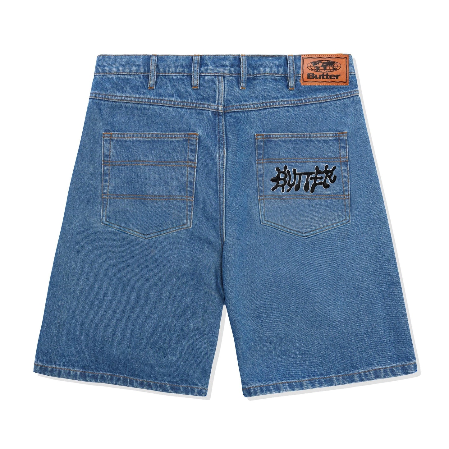 Butter Goods Ink Denim Shorts - Worn Blue