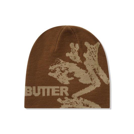 Butter Goods Amphibian Skull Beanie - Brown